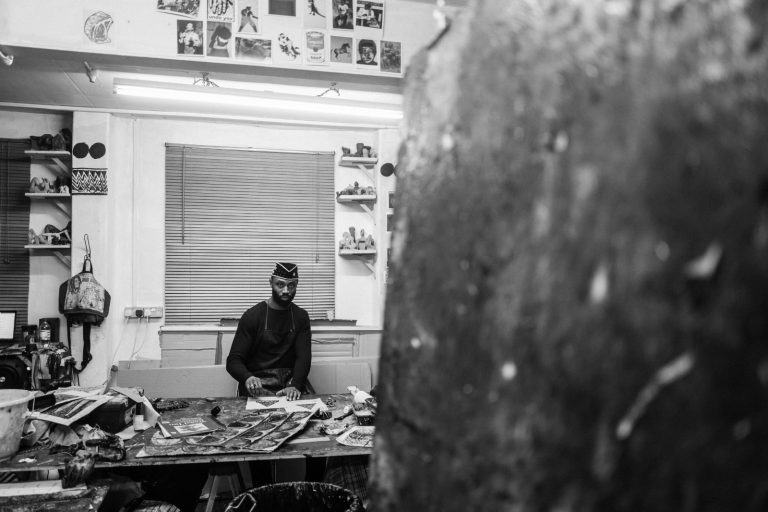 Irvin Pascal in his studio